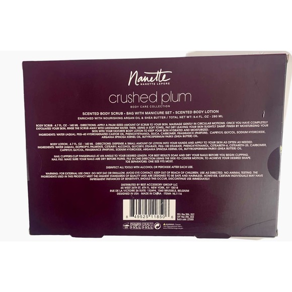 NANETTE LEPORE CRUSHED PLUM BODY CARE COLLECTION WITH ARGAN OIL & SHEA BUTTER - Picture 2 of 5